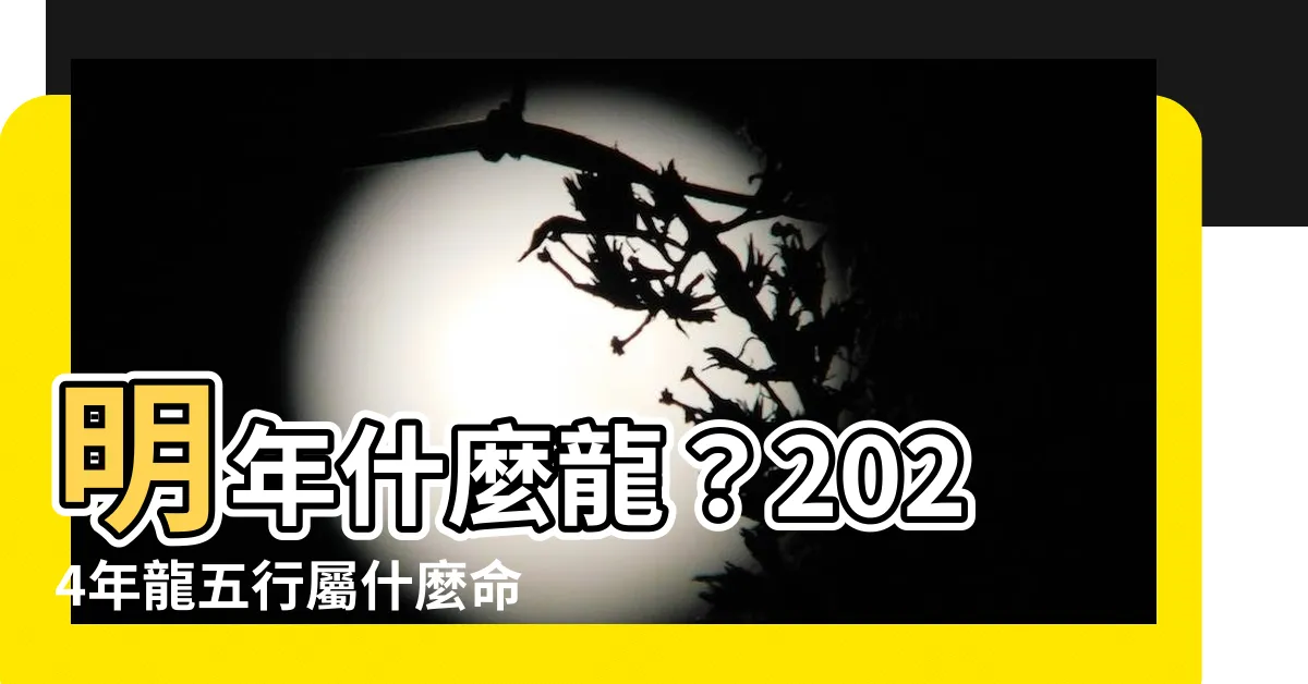 【明年什麼龍】明年什麼龍？2024年龍五行屬什麼命，命運如何？