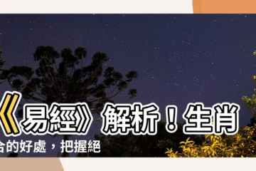 【生肖三合的好處】《易經》解析！生肖三合的好處，把握絕佳契機