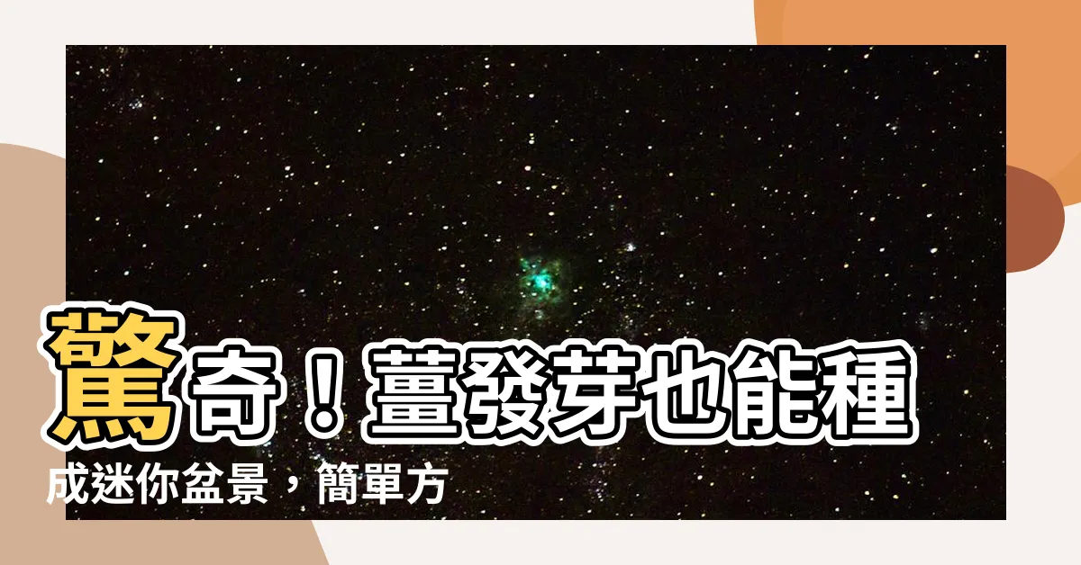 【薑發芽可以種】驚奇！薑發芽也能種成迷你盆景，簡單方法讓你驚豔