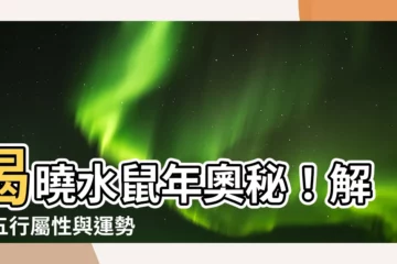 【水鼠年】揭曉水鼠年奧秘！解析五行屬性與運勢