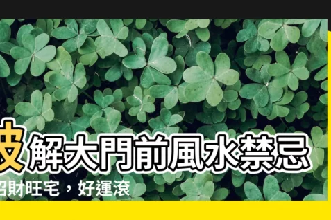 【大門前風水】破解大門前風水禁忌！招財旺宅，好運滾滾進門