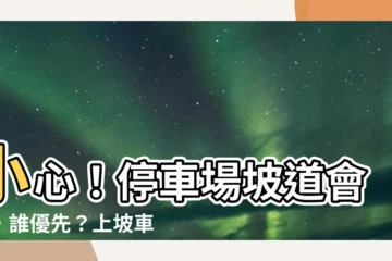 【停車場坡道會車】小心！停車場坡道會車，誰優先？上坡車還是下坡車？