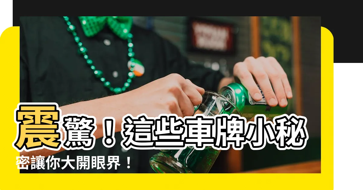 【車牌 c】震驚！這些車牌小秘密讓你大開眼界！