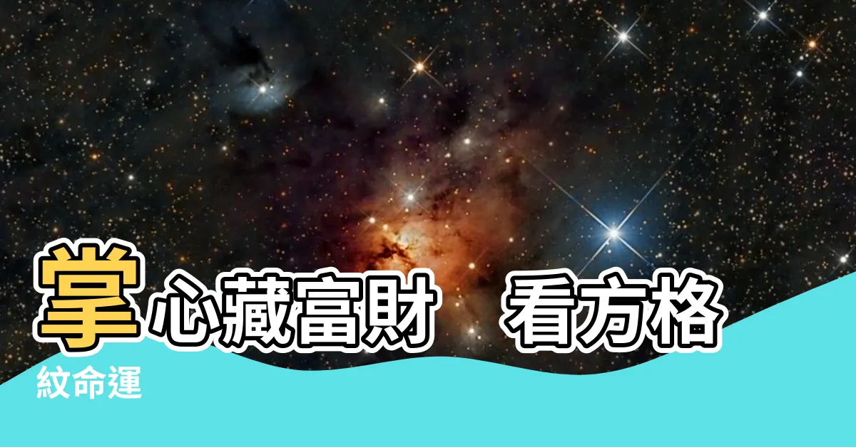 【掌心有方格紋】掌心藏富財　看方格紋命運