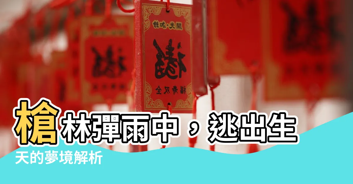 【夢見槍林彈雨】槍林彈雨中，逃出生天的夢境解析