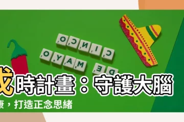 【戊時計畫】戊時計畫：守護大腦健康，打造正念思緒！