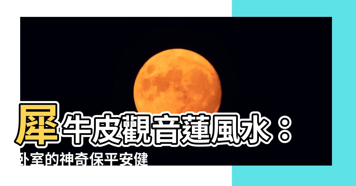 【犀牛皮觀音蓮風水】犀牛皮觀音蓮風水：卧室的神奇保平安健康法寶