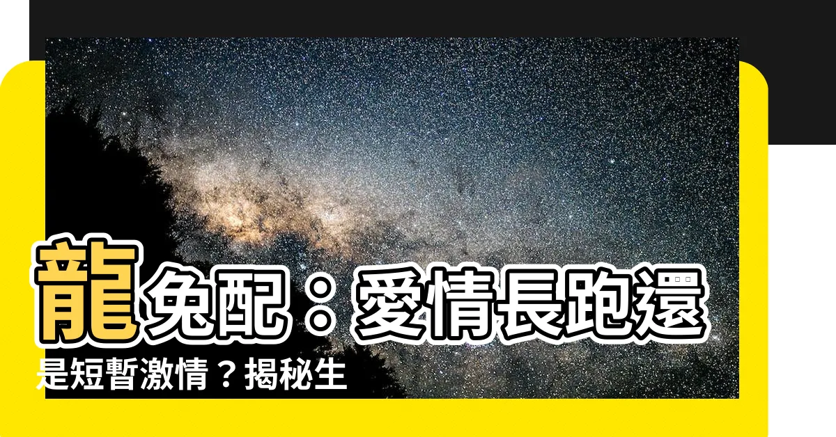 【龍兔配】龍兔配：愛情長跑還是短暫激情？揭秘生肖六沖的愛恨糾葛