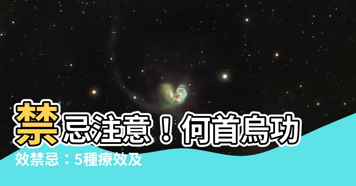 【何首烏功效禁忌】禁忌注意！何首烏功效禁忌：5種療效及食用秋冬指南