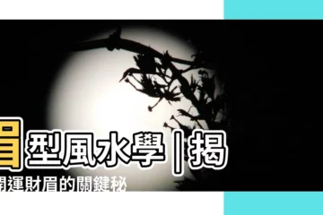【眉型風水】眉型風水學 | 揭秘開運財眉的關鍵秘密，讓你事事順遂！