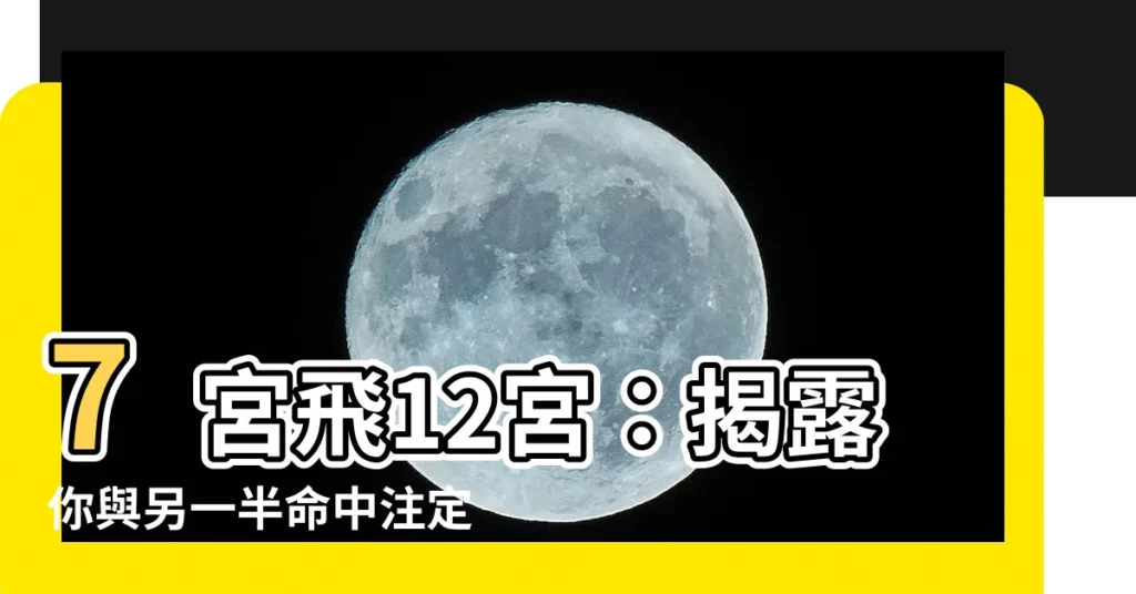 【7宮飛12宮】7宮飛12宮：揭露你與另一半命中註定的邂逅場域