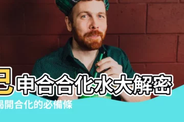 【已申合】巳申合合化水大解密：揭開合化的必備條件露
