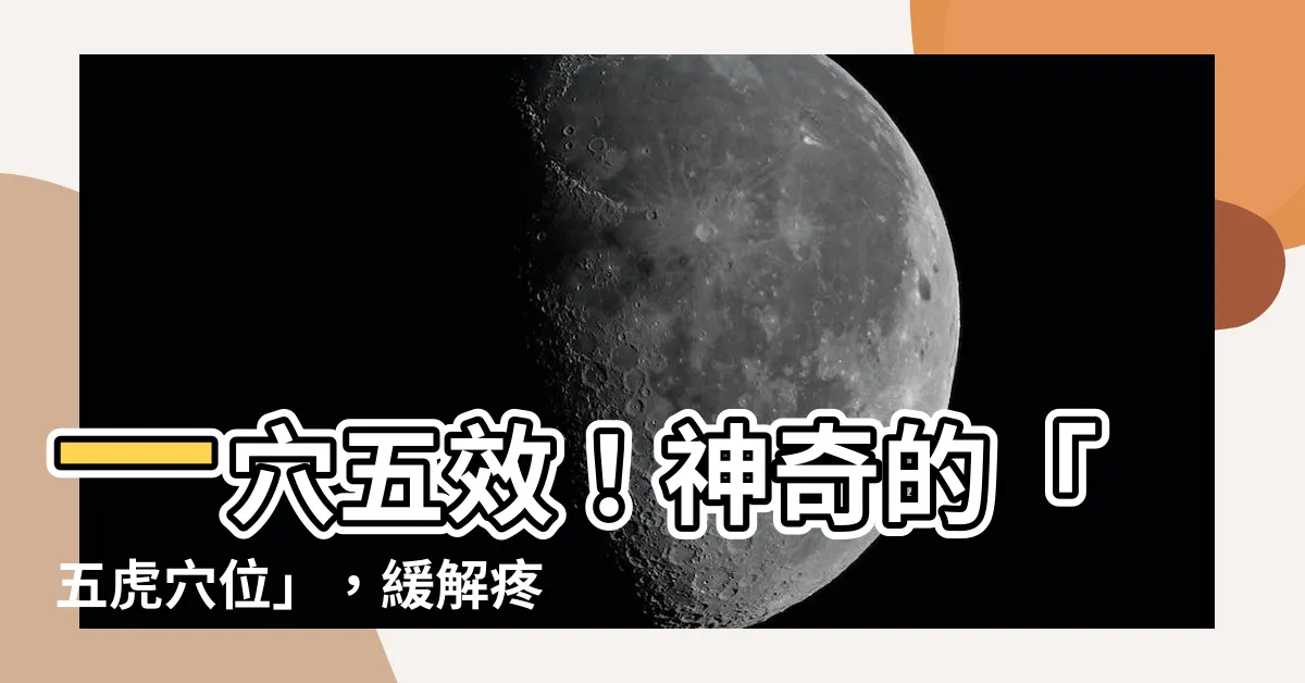 【五虎穴位】一穴五效！神奇的「五虎穴位」，緩解疼痛、調理身體，不可不知！