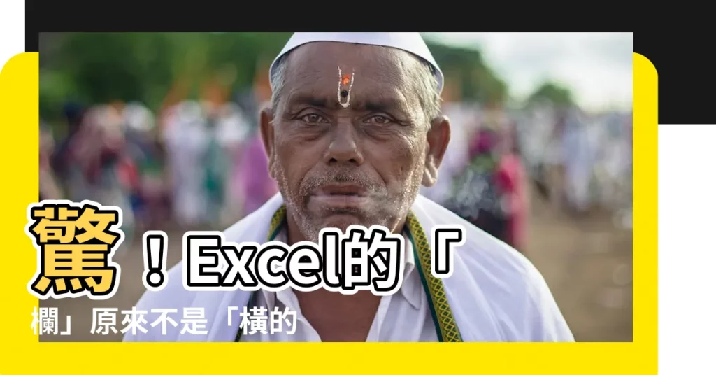 【column欄】驚！Excel的「欄」原來不是「橫的」？一張圖秒懂欄列概念