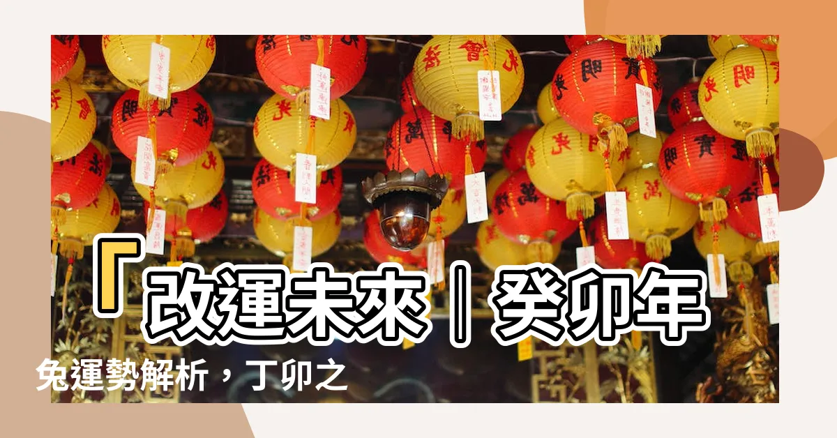 【丁卯兔】「改運未來｜癸卯年兔運勢解析，丁卯之年給你帶來的驚喜！」