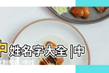 【姓中的名字大全】中姓名字大全 |中英文對照表 |中姓起名 |