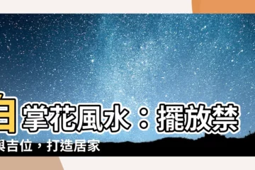 【白掌花風水】白掌花風水：擺放禁忌與吉位，打造居家好運