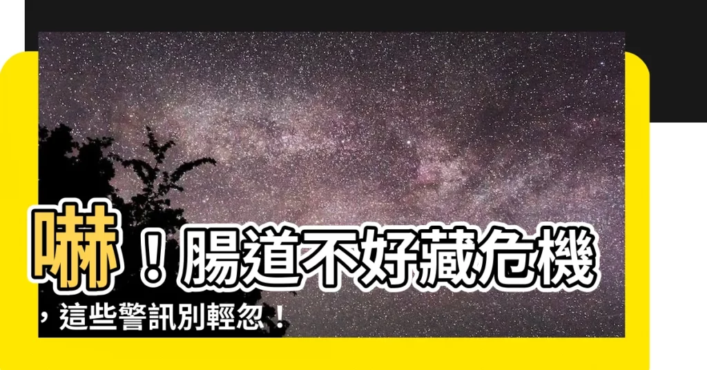 【腸道不好】嚇！腸道不好藏危機，這些警訊別輕忽！