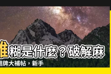【雞糊是什麼】雞糊是什麼？破解麻雀胡牌大補帖，新手入門必學玩法！