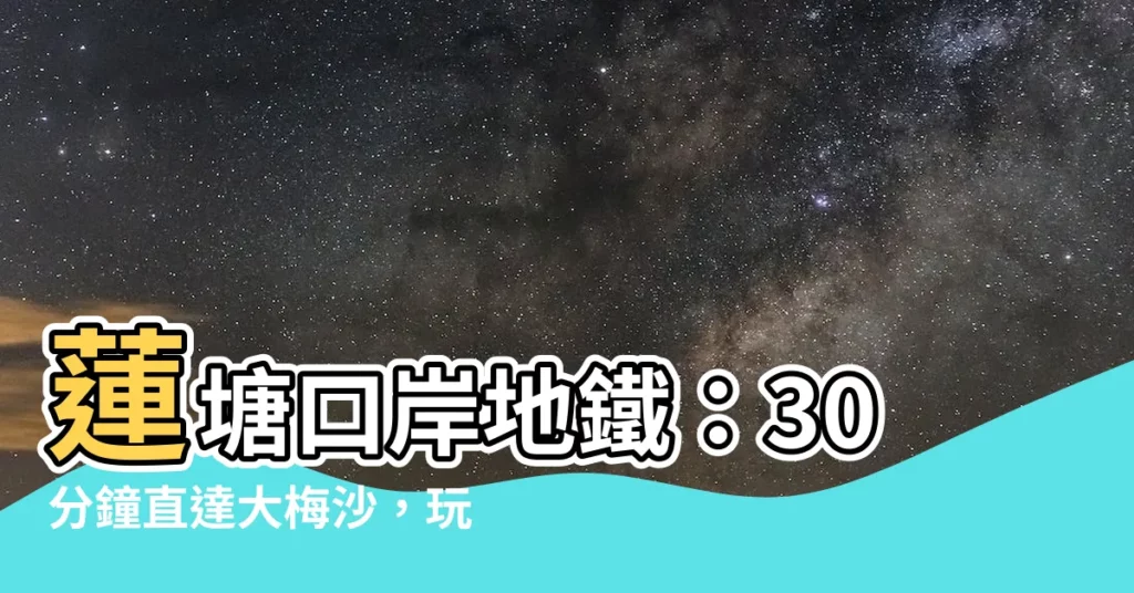 【蓮塘口岸地鐵】蓮塘口岸地鐵：30分鐘直達大梅沙，玩轉深圳新地標！