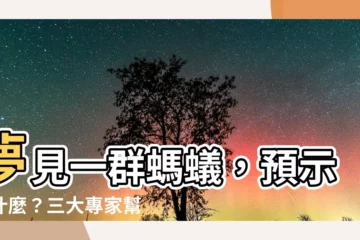 【夢見一羣螞蟻】夢見一羣螞蟻，預示著什麼？三大專家幫你解謎！