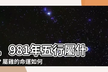 【1981年五行屬什麼】1981年五行屬什麼？屬雞的命運如何？