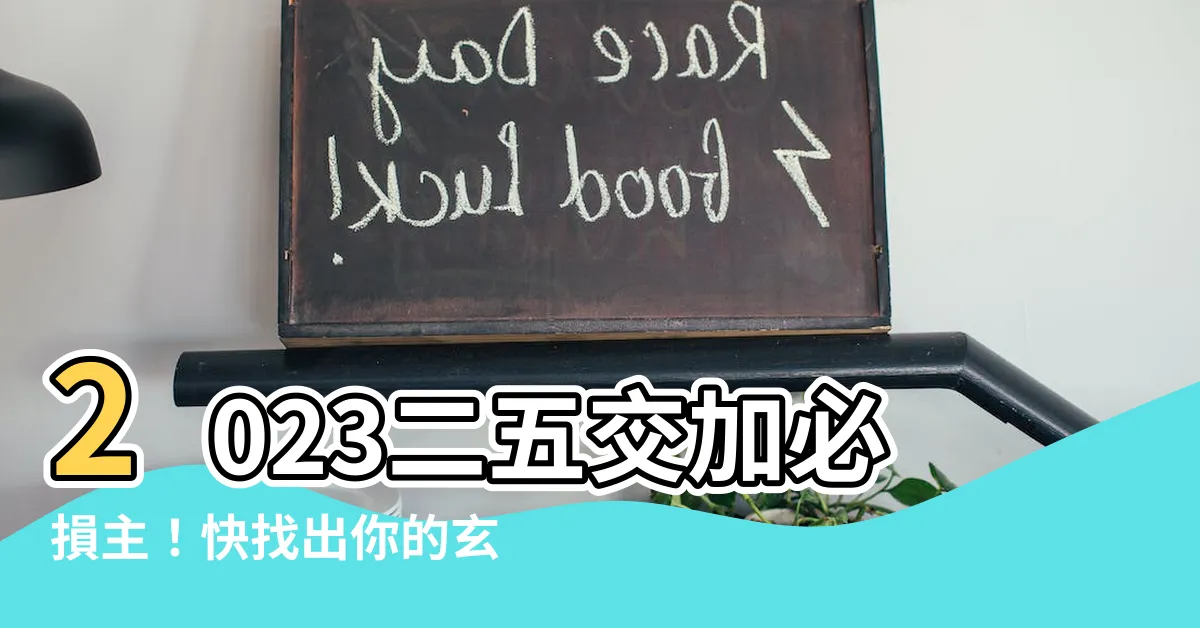 【二五交加必損主】2023二五交加必損主！快找出你的玄關