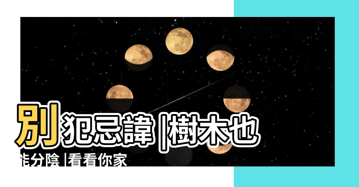 【陰樹】別犯忌諱 |樹木也能分陰 |看看你家有嗎 |