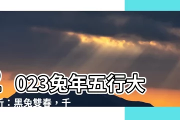 【2023兔五行】2023兔年五行大解析:黑兔雙春,千年一遇!