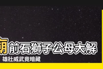 【廟前石獅子公母】廟前石獅子公母大解密：雄壯威武竟暗藏玄機！