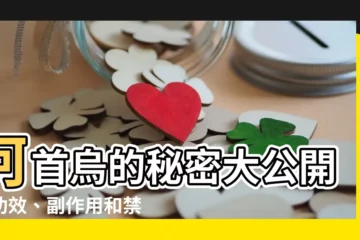 【何首烏有什麼功效】何首烏的秘密大公開！功效、副作用和禁忌讓你瞭解清楚！