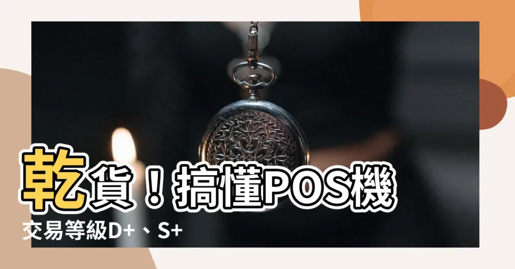 【講呢d 意思】乾貨!搞懂POS機交易等級D+、S+是什麼意思?