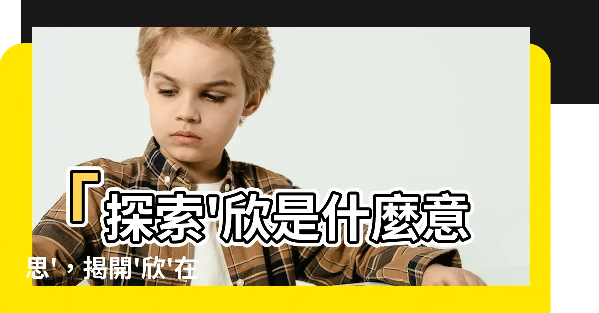 【欣是什麼意思】「探索'欣是什麼意思'，揭開'欣'在名字中的秘密」