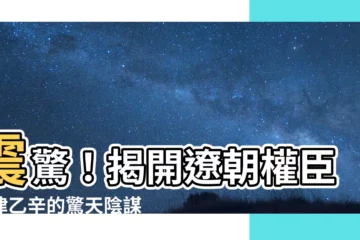 【乙辛】震驚！揭開遼朝權臣耶律乙辛的驚天陰謀