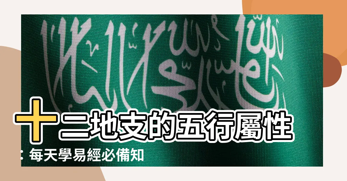 【十二地支的五行】十二地支的五行屬性：每天學易經必備知識！
