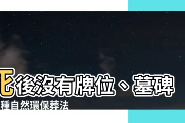 【死後不立牌位】死後沒有牌位、墓碑！5種自然環保葬法一次看
