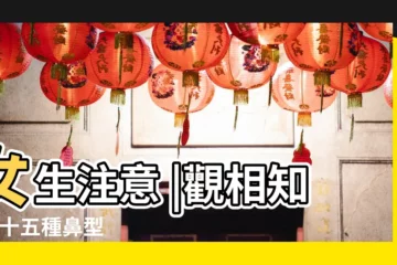 【高挺鼻子和小嘴】女生注意 |觀相知人 |十五種鼻型 |