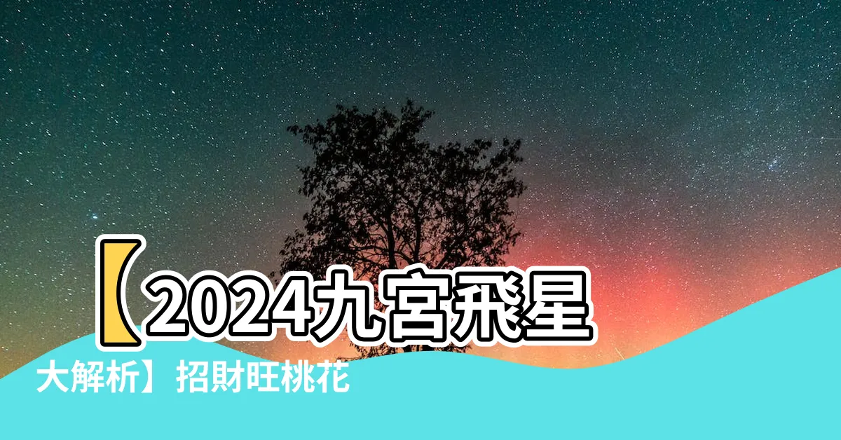 【2024 九宮飛星】【2024九宮飛星大解析】招財旺桃花方位搶先看！