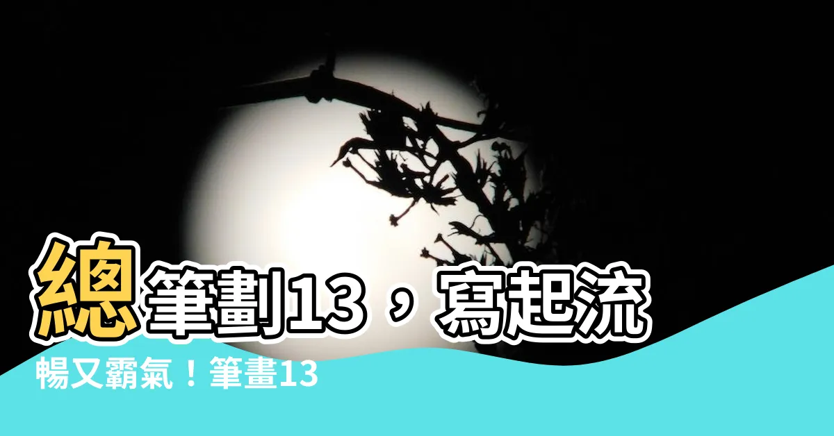 【筆畫13劃的字】總筆劃13，寫起流暢又霸氣！筆畫13劃的中文字