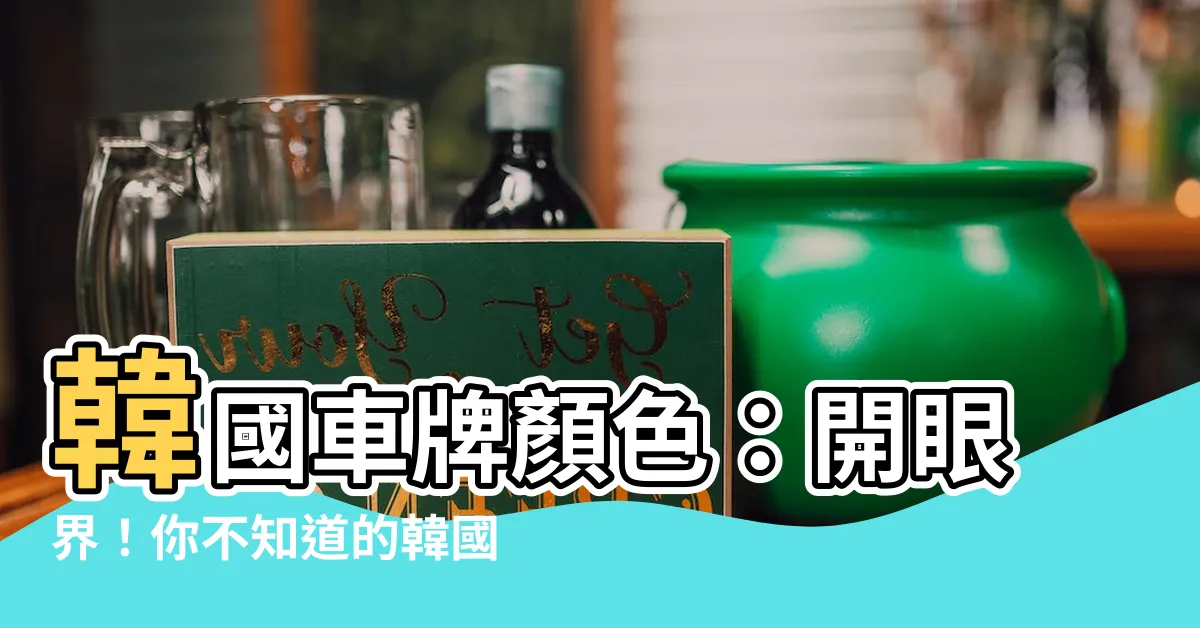 【韓國車牌顏色】韓國車牌顏色：開眼界！你不知道的韓國汽車車牌含義