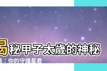 【甲子太歲】揭秘甲子太歲的神秘力量：你的守護星君是誰？