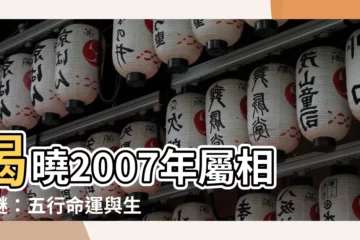 【2007屬相】揭曉2007年屬相之謎：五行命運與生肖運勢大公開！