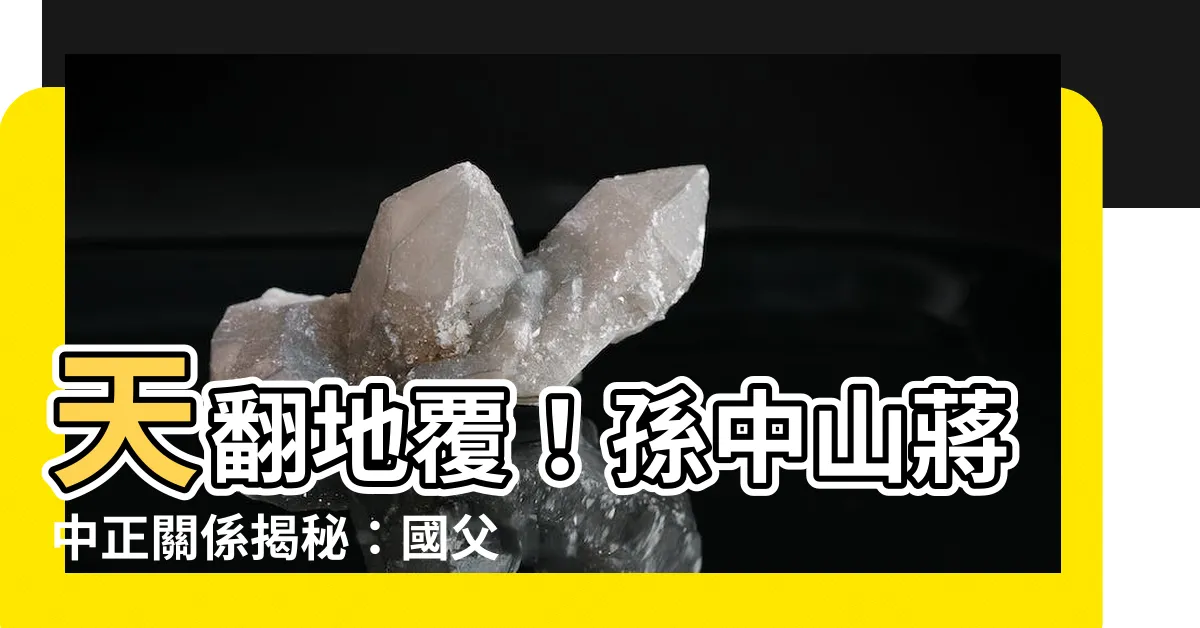 【孫中山蔣中正關係】天翻地覆！孫中山蔣中正關係揭秘：國父真正的後繼者竟然是他？！