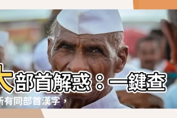 【大部首】大部首解惑：一鍵查詢所有同部首漢字，輕鬆學習康熙字典！