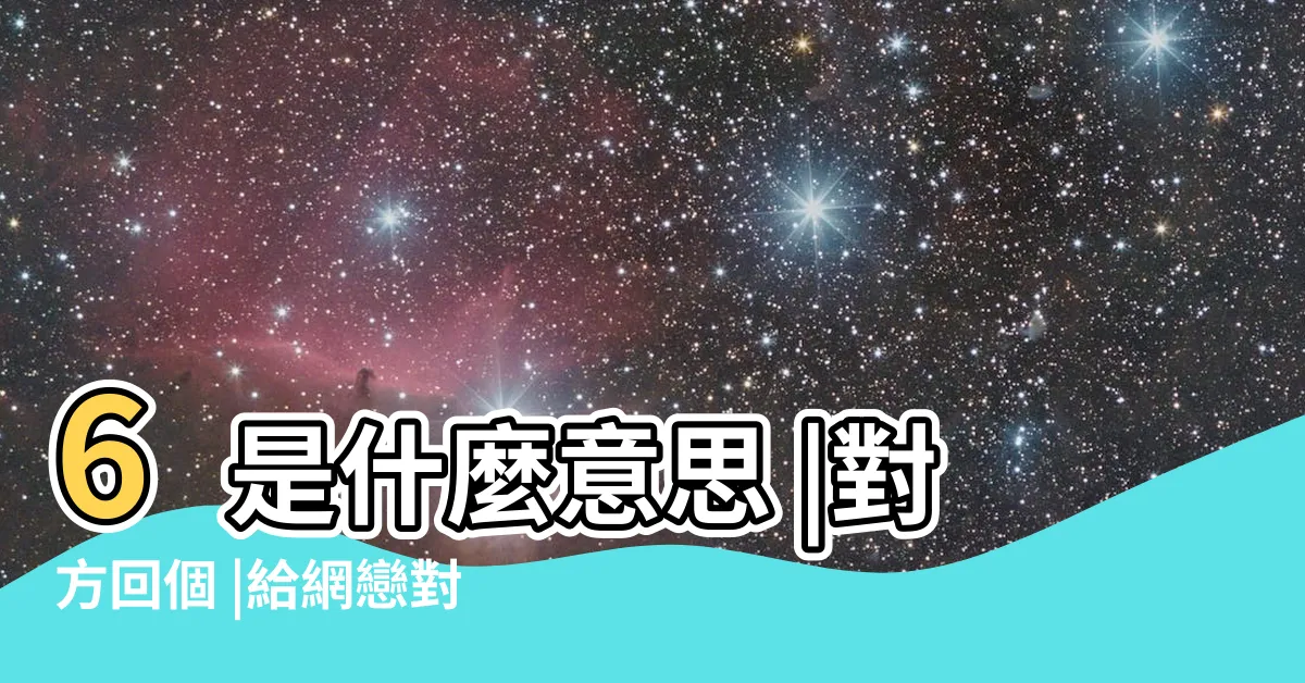 【6 是什麼意思】6是什麼意思 |對方回個 |給網戀對象發自拍 |