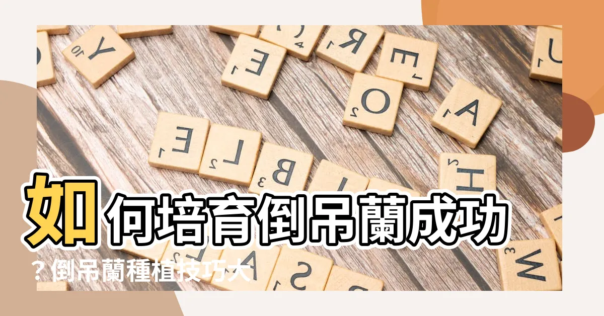 【倒吊蘭種植】如何培育倒吊蘭成功？倒吊蘭種植技巧大公開！