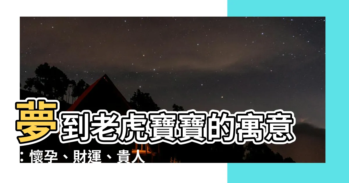 【夢到老虎寶寶】夢到老虎寶寶的寓意：懷孕、財運、貴人相助