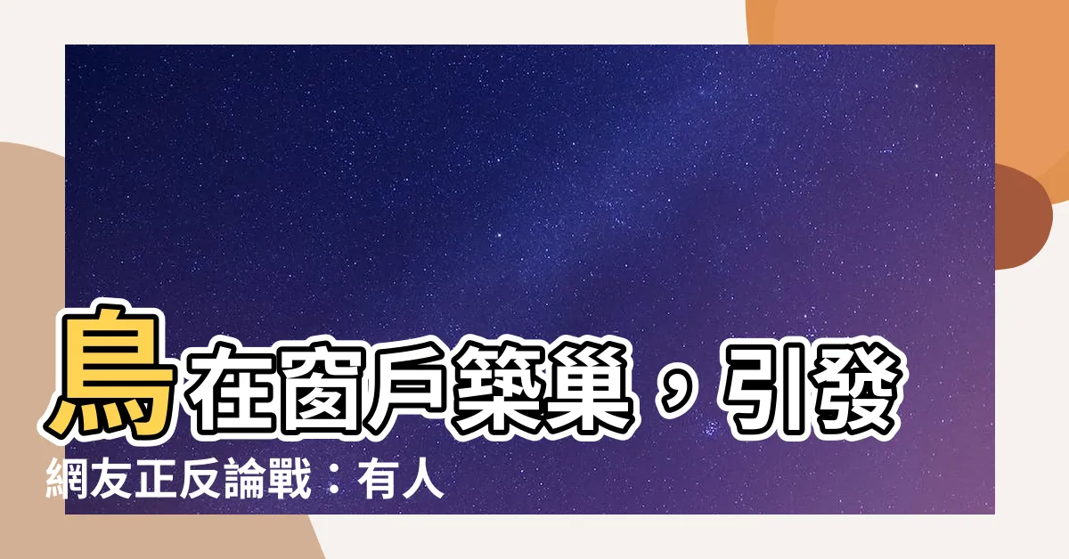 【鳥在窗户築巢】鳥在窗户築巢，引發網友正反論戰：有人崩潰有人羨慕