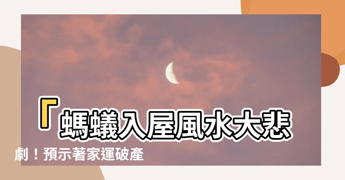【螞蟻入屋風水】「螞蟻入屋風水大悲劇！預示著家運破產、財運全無！」