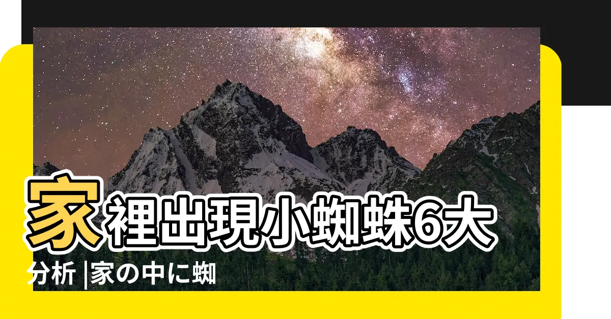 【蜘蛛出現原因】家裡出現小蜘蛛6大分析 |家の中に蜘蛛が出る |獨家資料 |